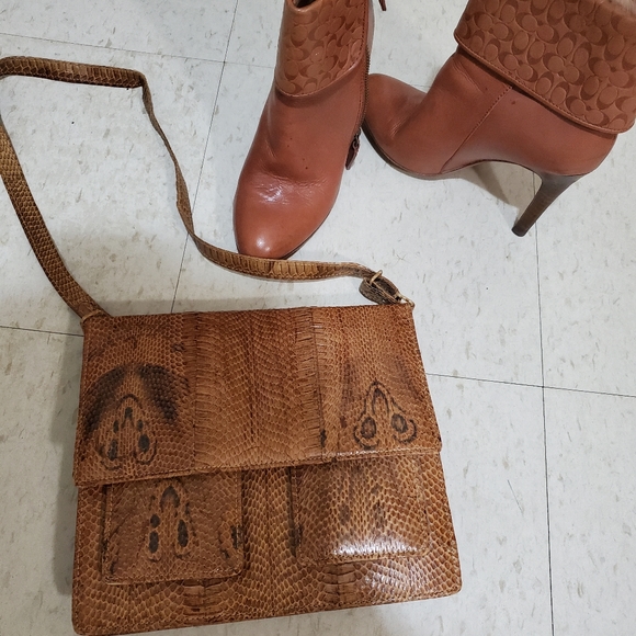 Vintage  Genuine Python Shoulder bag EUC - Picture 2 of 12